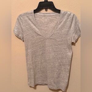J. Crew Heather Gray V-Neck Tee